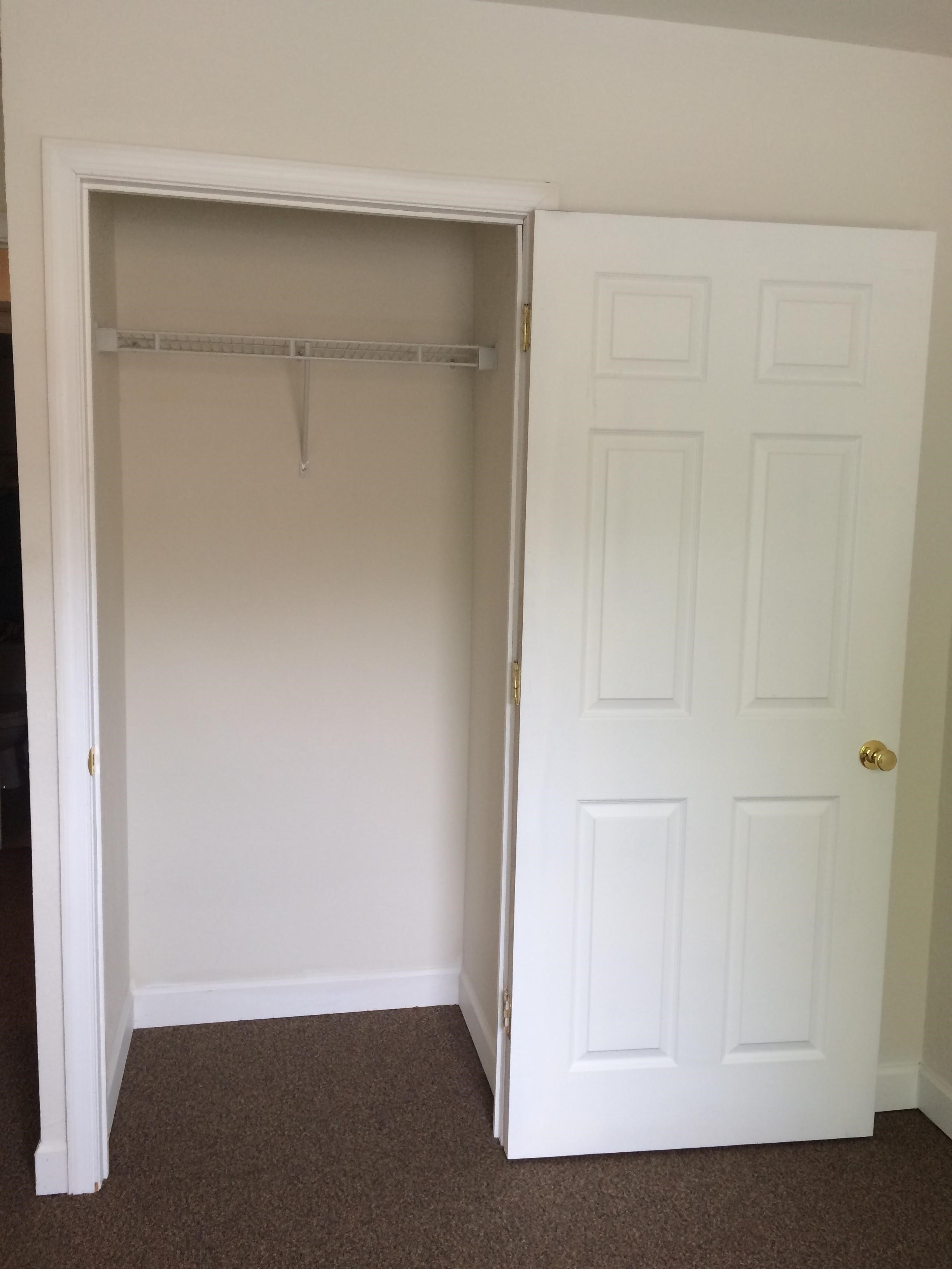 Closet in bedroom two of two bedroom model